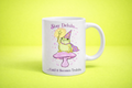 cute affirmation mug with tea and flower inside