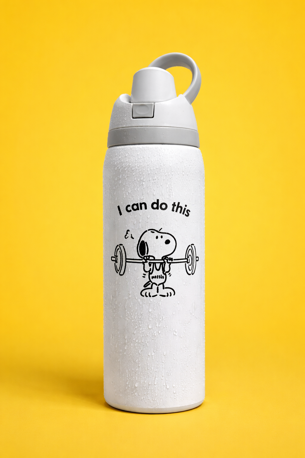Owala Water Bottle White with Flip Lid – Easy Open, Premium Design | High Vibes