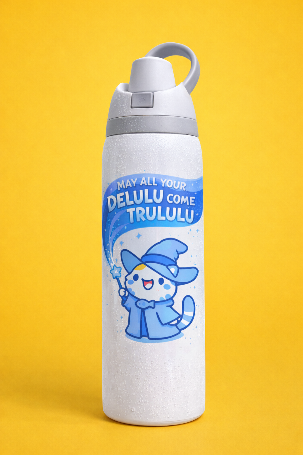 Owala Water Bottle White with Flip Lid – Easy Open, Premium Design | High Vibes