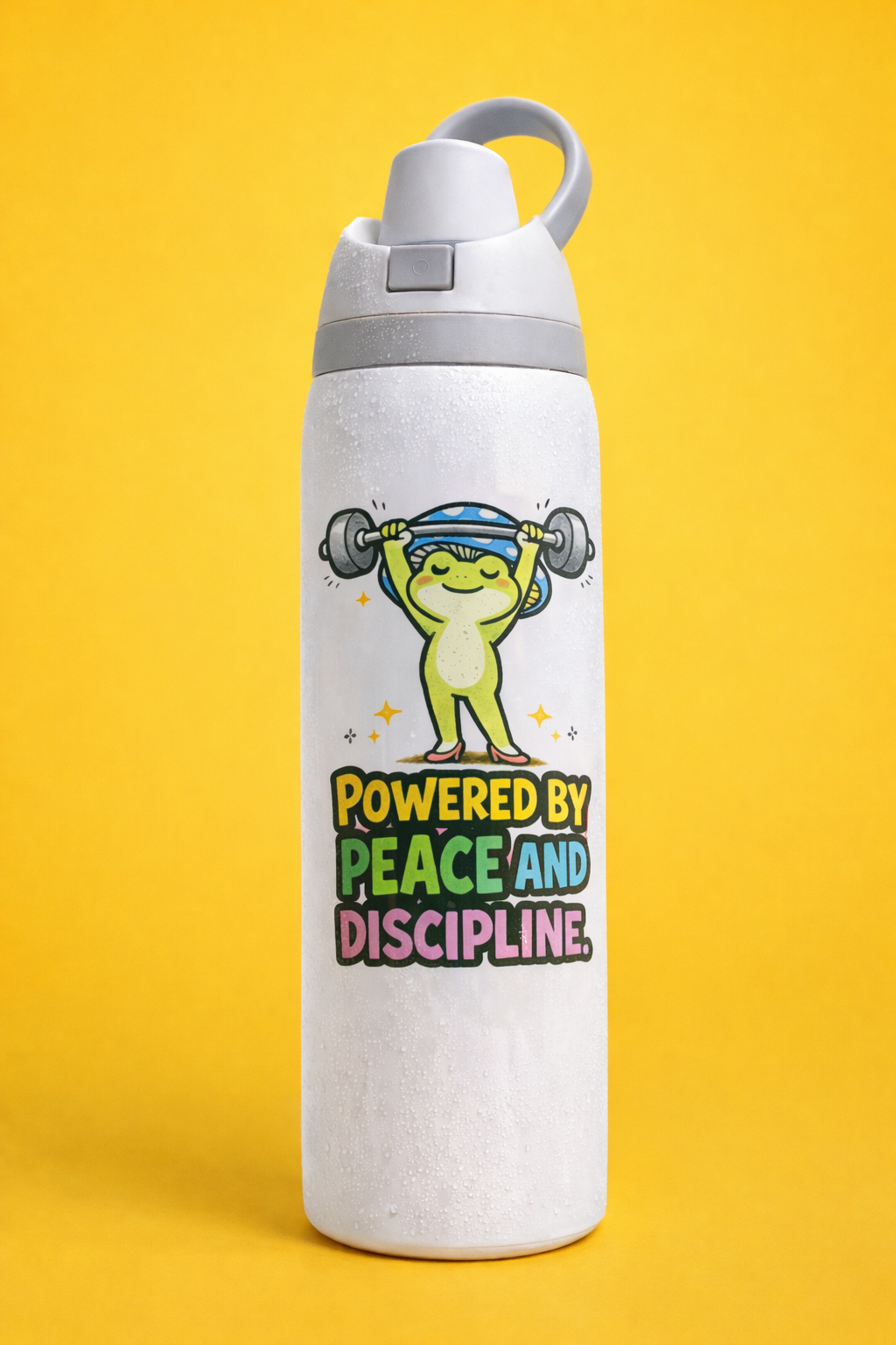 Owala Water Bottle White with Flip Lid – Easy Open, Premium Design | High Vibes
