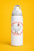 Owala Water Bottle White with Flip Lid – Easy Open, Premium Design | High Vibes